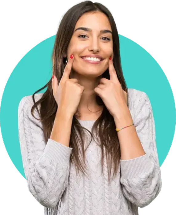 Patient smiling in La Cañada dental care section